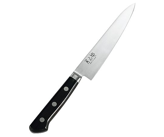アズワンカタログ生産品 角三郎 ご機嫌炭素10A ツバ付パッカー柄 ペティ 15糎 1個 1251970