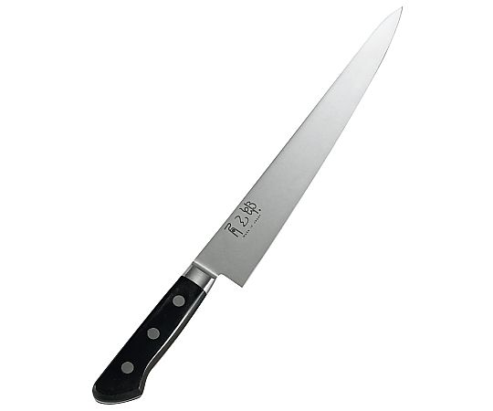 アズワンカタログ製品 角三郎 ハイカーボン10A ツバ付パッカー柄 筋引 24cm 1個 1251940