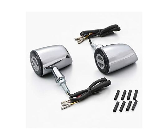 DAYTONA HIGHSIDER ロケット・クラシック ホワイトポジション付きフロントウインカー クローム 1個 15317
