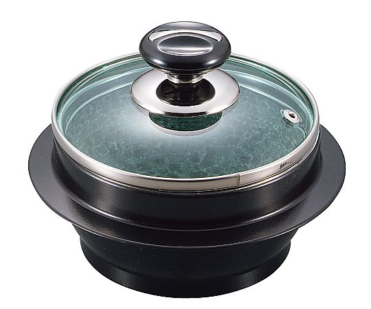 江部松商事 長水 遠赤 石焼釜（ガラス蓋付）アルミブラックコート枠付 20cm 1個 3664300