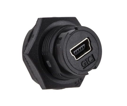 RS PRO USBコネクタ Mini B to Mini B メス to メス パネルマウント 1個 111-6756