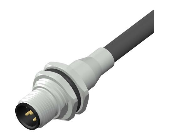 RS PRO 丸型コネクタ 5極 M12 背面取り付け 1個 208-0596