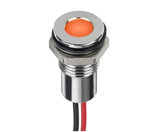 RS PRO パイロットランプ 12V dc ハイパーオレンジ 実装ホールサイズ：8mm 1個 220-8974