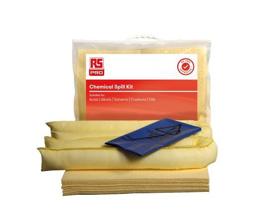 RS　Pro 流出物収容製品 RS PRO 20 x Pads 2 x 1.2 Sock 1 x Hazard Bag and Tie 化学薬品 1個 189-0055