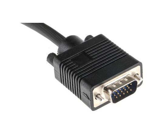 RS PRO DVケーブル / モニターケーブル 7m コネクタA：VGA HD15（オス）コネクタB：VGA HD15（オス）黒 1個 182-8526