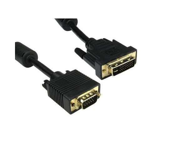 RS PRO DVケーブル / モニターケーブル 5m コネクタA：DVI-A（オス）コネクタB：オスSVGA 黒 1個 182-8561