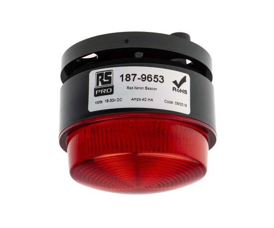 RS　Pro Xenon LP 18-30vDc 1W Red 1個 187-9653