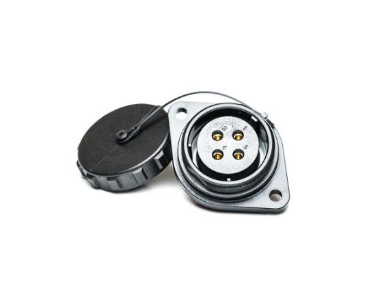 RS PRO 丸型コネクタ 4極 パネルマウント 1個 206-5254