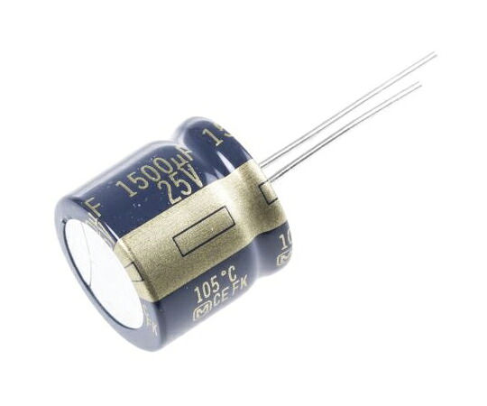 パナソニック コンデンサ 1500μF 25V dc 1袋（100個入） 1袋(100個入) EEUFK1E152S