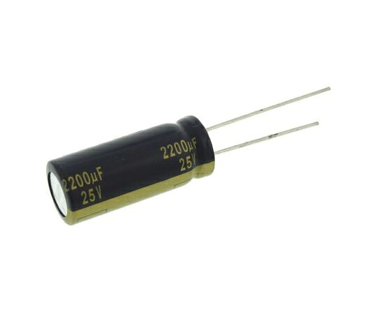 パナソニック コンデンサ 2200μF 25V dc 1袋（100個入） 1袋(100個入) EEUFK1E222L