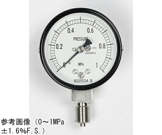 長野計器 普通形圧力計（Φ60） 立形A枠 3.5MPa 検査証明書付 1個 AA10-123