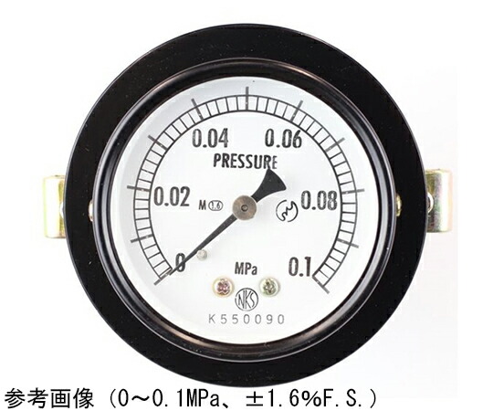 長野計器 普通形圧力計（Φ60） 埋込形D枠（取付金具） 蒸気用 0.3MPa 検査証明書付 1個 AA15-121