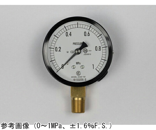 長野計器 普通形圧力計（Φ75） 立形A枠 蒸気用 2MPa 検査証明書付 1個 AC20-181