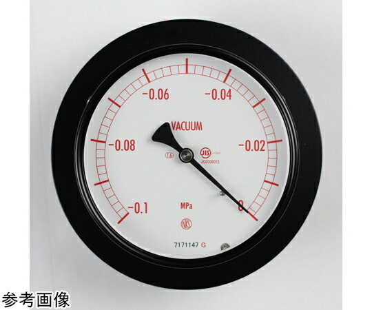 長野計器 普通形圧力計（Φ100） 真空計（負圧計） 埋込形D枠（取付金具） -0.1～0MPa 検査証明書付 1個 AE15-133