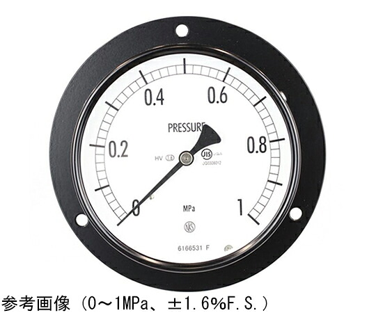 長野計器 普通形圧力計（Φ100） 埋込形D枠（取付穴） 耐熱・耐振用 15MPa 検査証明書付 1個 AE15-231