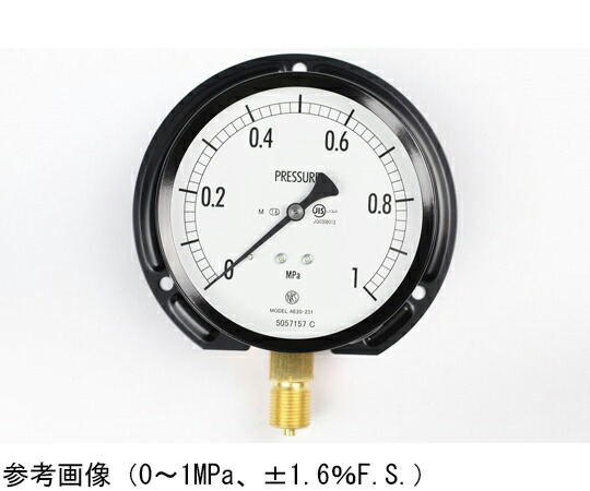 長野計器 普通形圧力計（Φ100） 立形B枠 蒸気用 1.5MPa 検査証明書付 1個 AE20-231