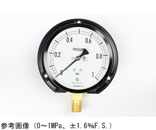 長野計器 普通形圧力計（Φ100） 立形B枠 6MPa 検査証明書付 1個 AE20-281