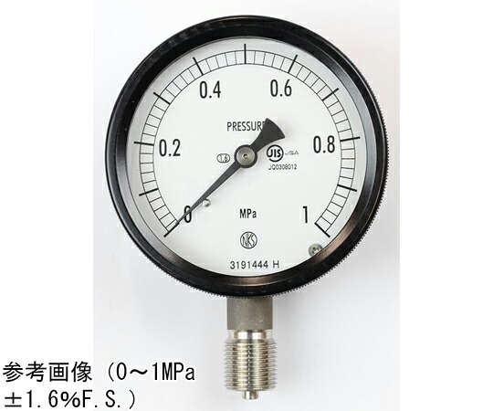 長野計器 密閉型圧力計（75Φ） 立形A枠 25MPa 検査証明書付 1個 BC10-133