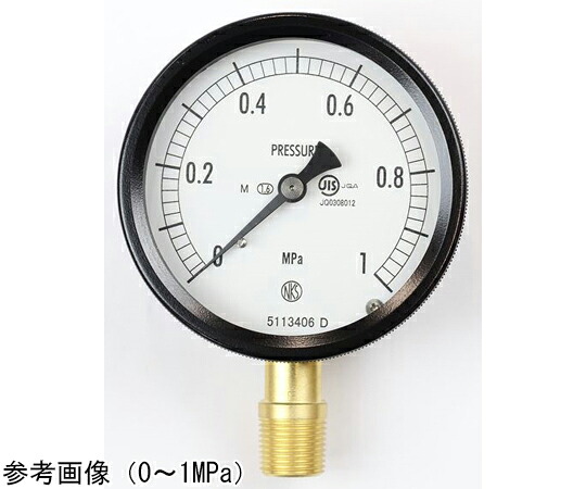 長野計器 密閉型圧力計（75Φ） 立形A枠 蒸気用 0.6MPa 検査証明書付 1個 BC10-181