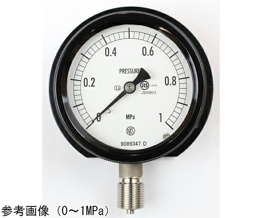長野計器 密閉型圧力計（75Φ） 立形B枠 1MPa 検査証明書付 1個 BC12-233