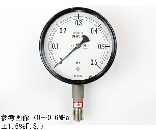 長野計器 密閉型圧力計（100Φ） 禁油 立形A枠 2MPa 検査証明書付 1個 BE10-133
