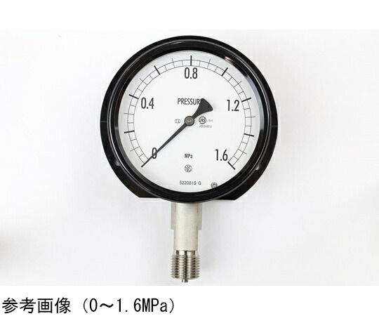 長野計器 密閉型圧力計（100Φ） 立形B枠 -0.1～0.6MPa 検査証明書付 1個 BE12-243