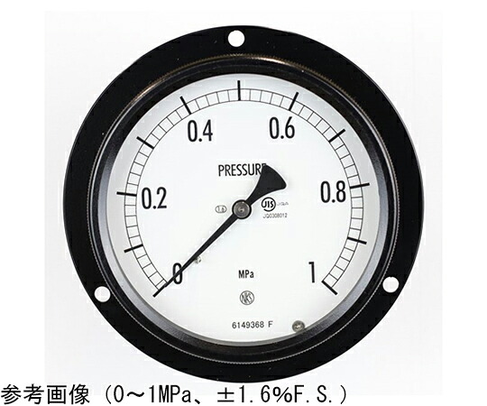 長野計器 密閉型圧力計（100Φ） 埋込形D枠（取付穴） 1MPa 検査証明書付 1個 BE15-231