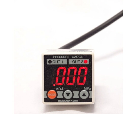 長野計器 小形デジタル圧力計 アナログ出力1～5V DC 1MPa 検査証明書付 1個 GC31-364
