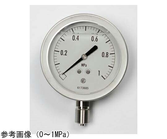 長野計器 グリセリン入圧力計（75Φ） 1MPa 検査証明書付 1個 GV51-133 19,139円