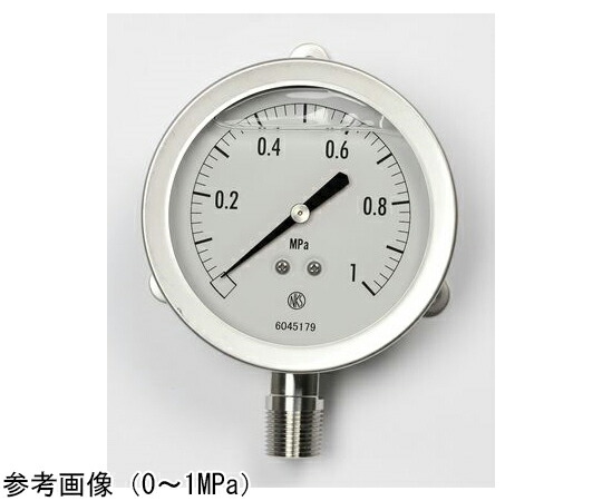 長野計器 グリセリン入圧力計（75Φ） 1MPa 検査証明書付 1個 GV51-283