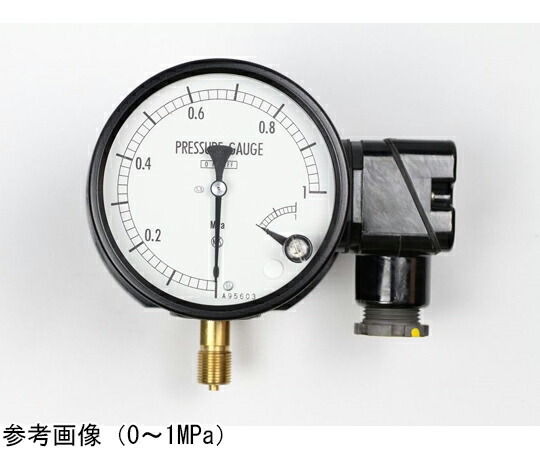 長野計器 マイクロスイッチ接点付圧力計（100Φ） 黄銅 L：下限1接点 3.5MPa 検査証明書付 1個 JM11-131