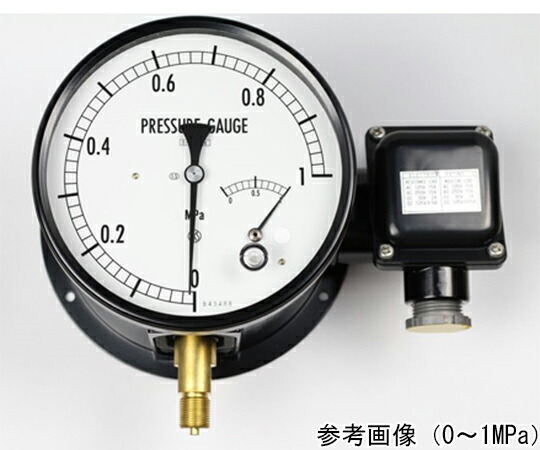 長野計器 マイクロスイッチ接点付圧力計（150Φ） 黄銅 H：上限1接点 35MPa 検査証明書付 1個 JM21-131