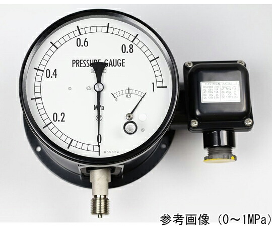 長野計器 マイクロスイッチ接点付圧力計（150Φ） SUS H：上限1接点 1MPa 検査証明書付 1個 JM21-143