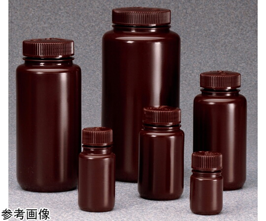Nalge Nunc （サーモフィッシャーサイエンティフィック） 広口褐色ボトル 500mL HDPE バルク/本体・キャップ別包装 1箱(125本入) 1箱(125本入) 312106-0016