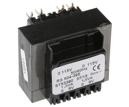 RS PRO 基板実装用トランス 一次側：115 V ac  230 V ac 二次側：9V ac 定格電力：3VA 出力数：2 1個 504-385