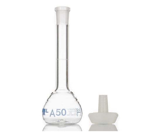RS PRO ホウケイ酸ガラス製 細口 体積フラスク 50ml 1袋（5個入） 1袋(5個入) 251-9414