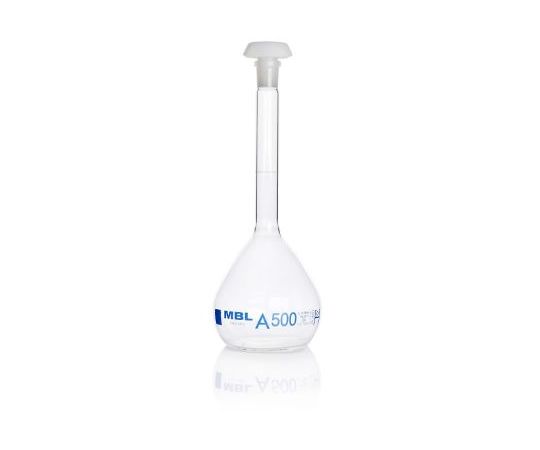 RS PRO ホウケイ酸ガラス製 細口 体積フラスク 500ml 1袋（2個入） 1袋(2個入) 251-9418