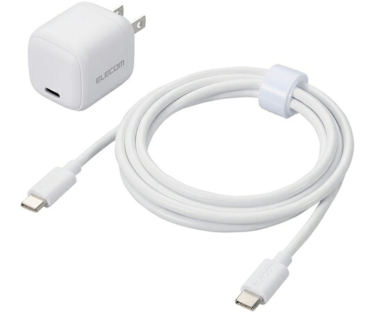 エレコム AC充電器 スマホ・タブレット用 USB Power Delivery 30W USB-C1ポート C-Cケーブル付属 1.5m ホワイト 1個 MPA-ACCP8130WH