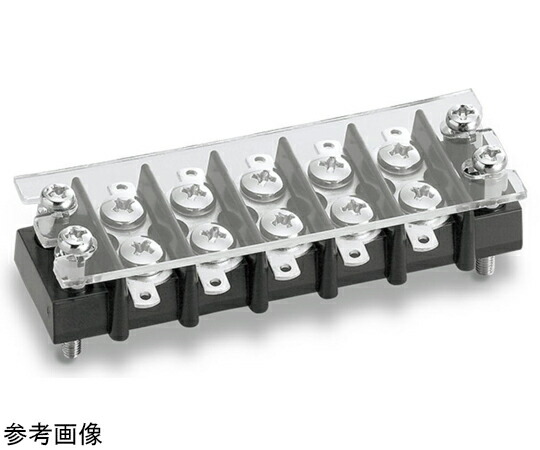 サトーパーツ 中継用ねじ式端子台 M3.5なべ小ねじ 11mmピッチ 2列 15A 250V 16極 はんだ付けラグ付き カバー付き ML-1765-C-16P 1個