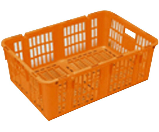 岐阜プラスチック工業 プラスケツト オレンジ 持手付外寸（mm）：766×533×265 外寸（mm）：758×510×265 NO950ﾎﾝﾀｲ OR 1個