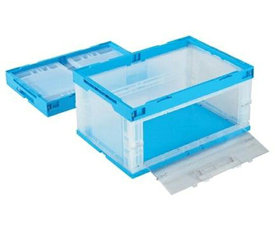 岐阜プラスチック工業 折りたたみ入れもの 青み 外寸（粍）：650×440×327 内寸（粍）：600×405×316 CB-75WｶﾀﾄﾋﾞﾗL B 1個