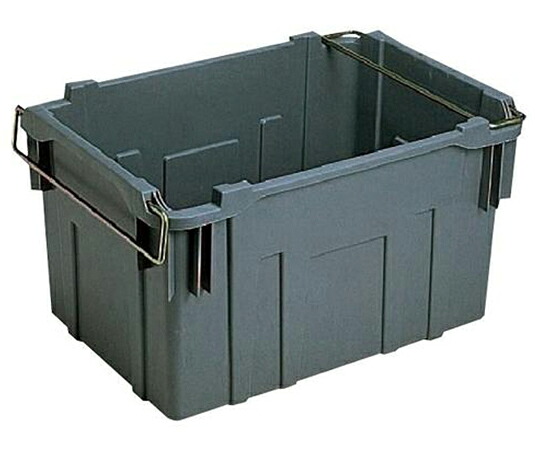 岐阜プラスチック工業 HBコンテナー 外寸（mm）：710×502×400 内寸（mm）：651×443×394 HB-110M GY 1個