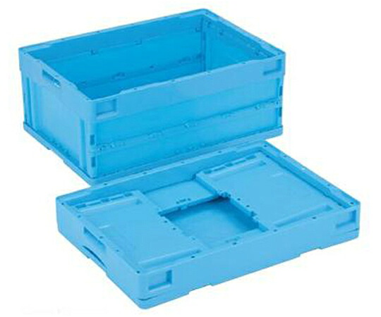 岐阜プラスチック工業 折りたたみコンテナー ブルー 外寸（mm）：530×366×221 内寸（mm）：493×335×210 CB-S31NR B 1個