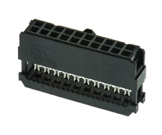 TE　Connectivity IDCコネクタ 2.54mmピッチ 20極 2列 メス AMP-LATCH - NOVOシリーズ 1セット（50個入） 1658622-4 1セット(50個入)