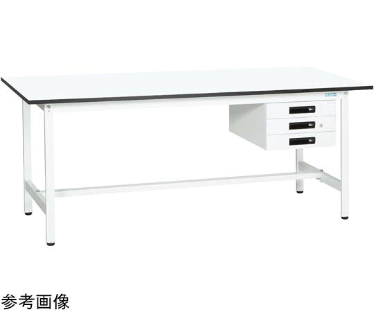 サカエ 軽量作業台（KAタイプ/耐荷重180kg/メラミン天板/引出付/固定式） W1800×D600×H740mm KA-186CMW 1台