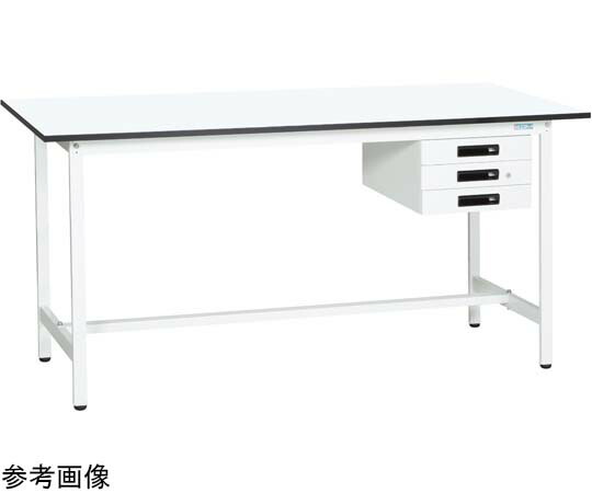 サカエ 軽量作業台（KADタイプ/耐荷重180kg/メラミン天板/引出付/固定式） W1800×D900×H900mm KAD-189CMW 1台