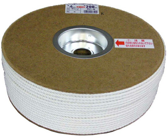 ユタカメイク 綿ロープドラム 4mm×200m RC-8 1巻