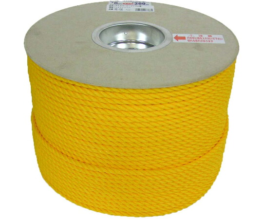 ユタカメイク PEカラーロープドラム イエロー 6mm×200m RE-100 1巻 9,745円