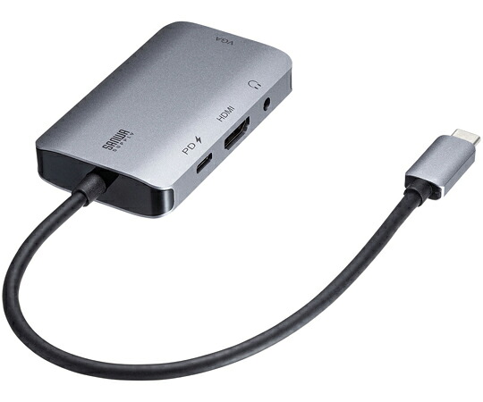 サンワサプライ USB Type C-HDMI/VGA変換アダプタ（4K/30Hz/PD対応） AD-ALCHV02 1セット
