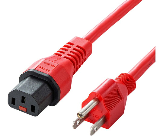 サンワサプライ 抜け防止ロック電源コード レッド APW12-515C13LK02R 1セット